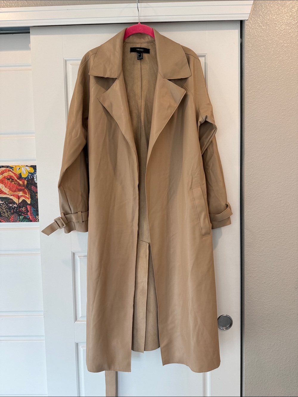 Forever 21 Tan Trench Coat - Women's Lightweight Long Coat